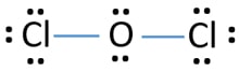 Cl2O dichlorine monoxide lewis structure